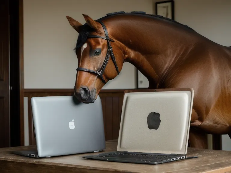 Laptop abierta con el curso La Mente Equina de 0 a 100 junto a un casco de montar sobre una banca de madera
