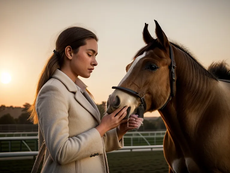 Cepillo de raíces sobre el pelaje del caballo durante el manejo pie a tierra