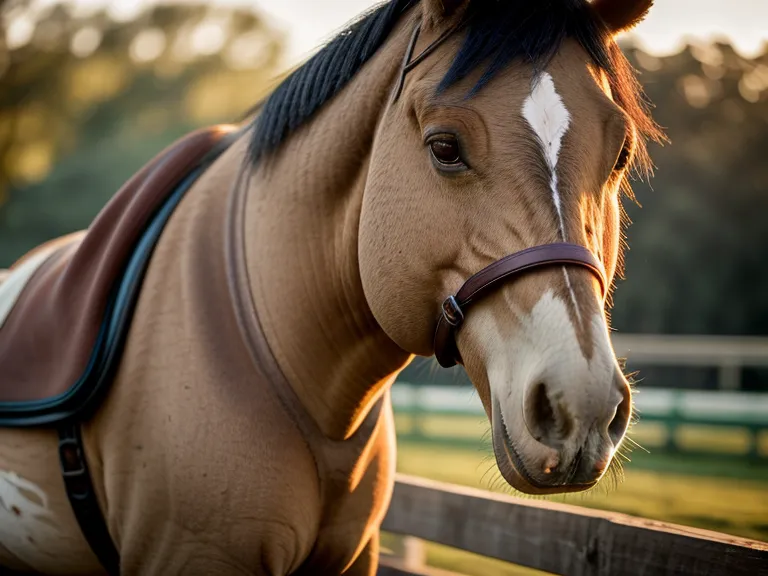 Cerca de madera rústica y heno fresco en una caballeriza para clases de equitación de adultos