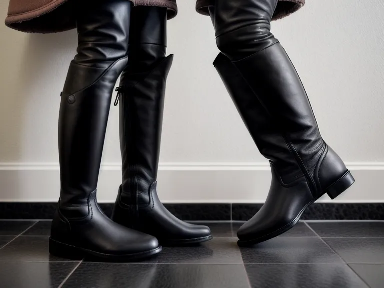 Botas de equitación con hormas puestas secando a la sombra para conservar la forma del cuero