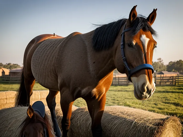 Montura y equipo de cuero recién limpiados colgados en el guadarnés de la caballeriza
