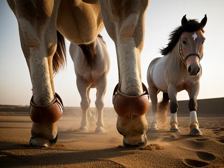 Cascos de caballo levantando polvo en el picadero durante el trote, el momento clave de la equitación para principiantes en Querétaro