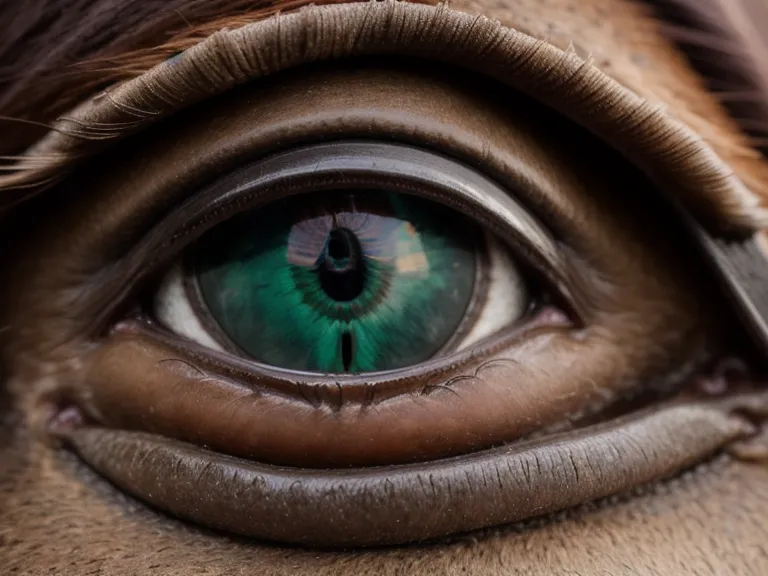 Detalle del ojo y la oreja de un caballo en calma, una señal que aprendo a leer sin montarlo