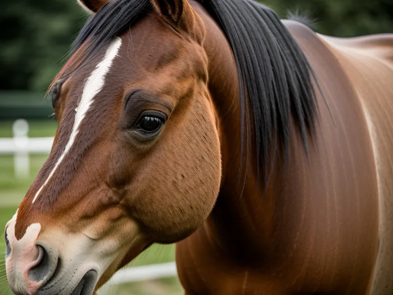 Ojo de un caballo mostrando la esclera, una señal de alerta clave en la psicología del caballo durante el ensillado