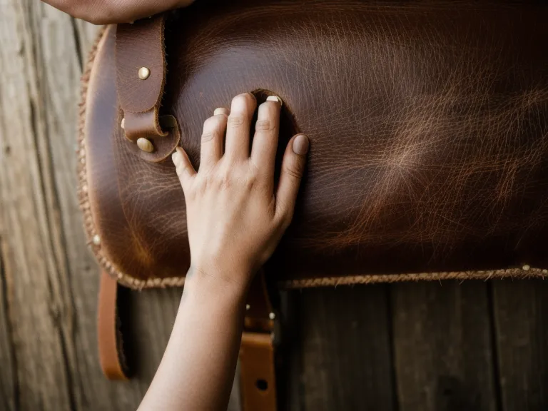 Manos de una jinete principiante ajustando el equipo antes de una clase de equitación con miedo a montar