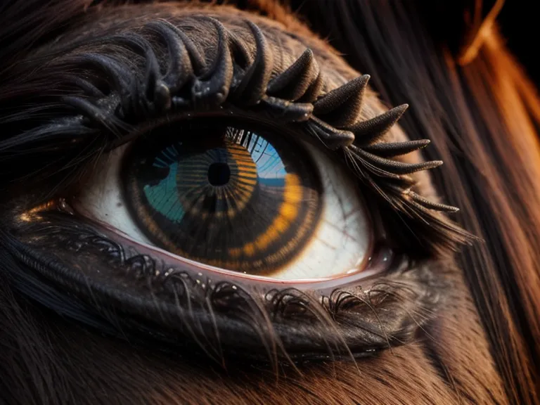 Primer plano del ojo de un caballo relajado gracias a la psicología equina aplicada por su jinete principiante